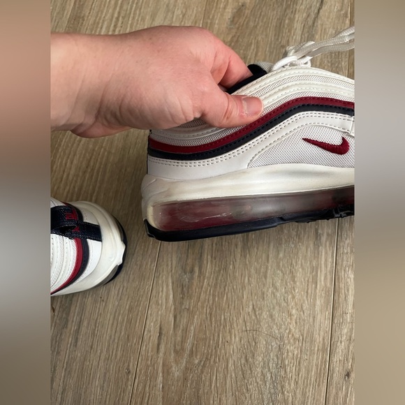 Nike Air Max 97 White Red Blue Sneakers - Picture 8 of 14